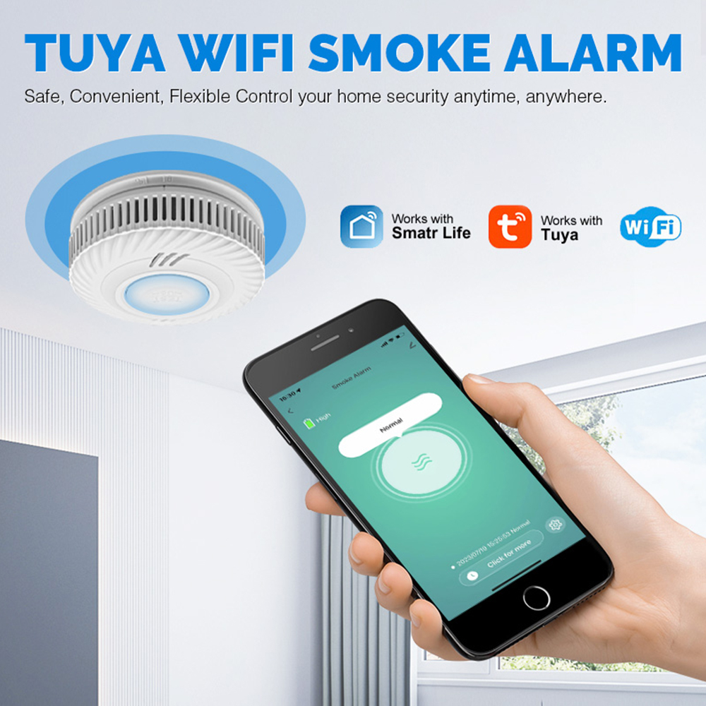 LELLKI WiFi Smoke Detector Lon - مراجعة Smart Smoke Detector وسعره