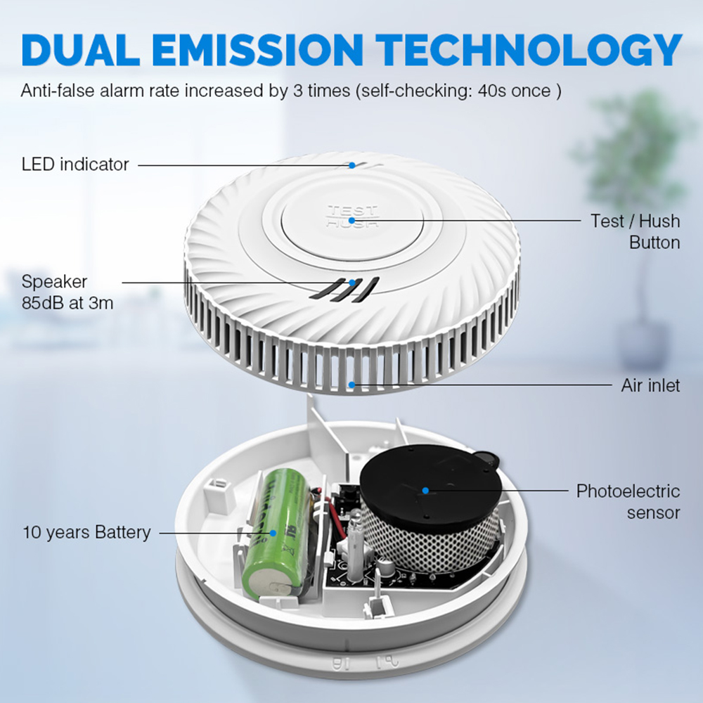 LELLKI WiFi Smoke Detector Lon - مراجعة Smart Smoke Detector وسعره