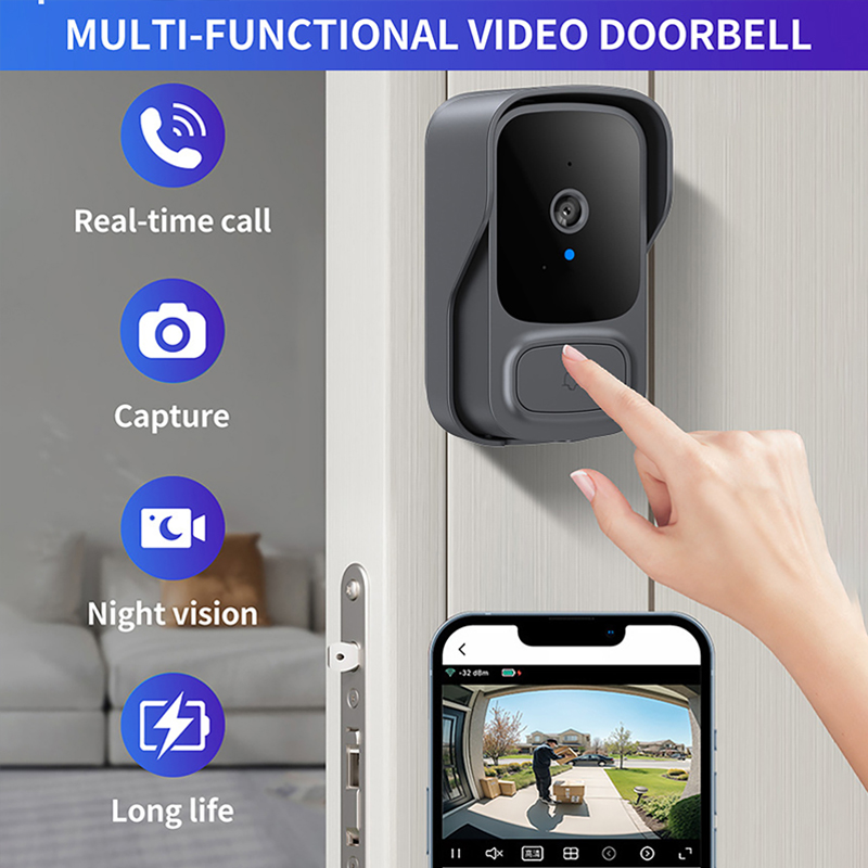Tuay Wifi Doorbell Camera With - مراجعة Smart Home Video Doorbell Installation وسعره