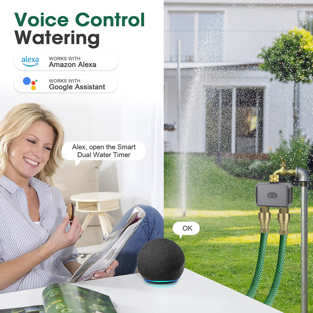 Tuya 2 Zone Watering Timer Gar - مراجعة Smart Home Devices وسعره
