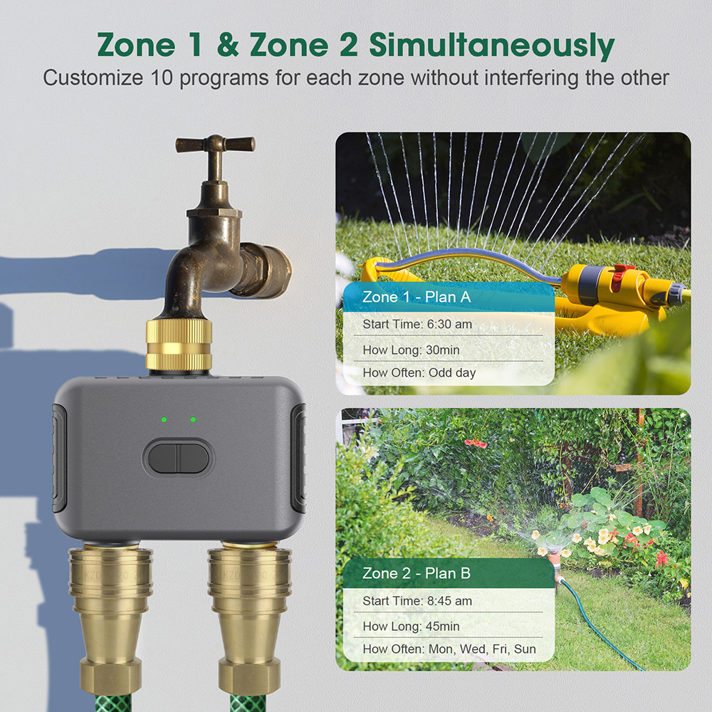 Tuya 2 Zone Watering Timer Gar - مراجعة Smart Home Devices وسعره