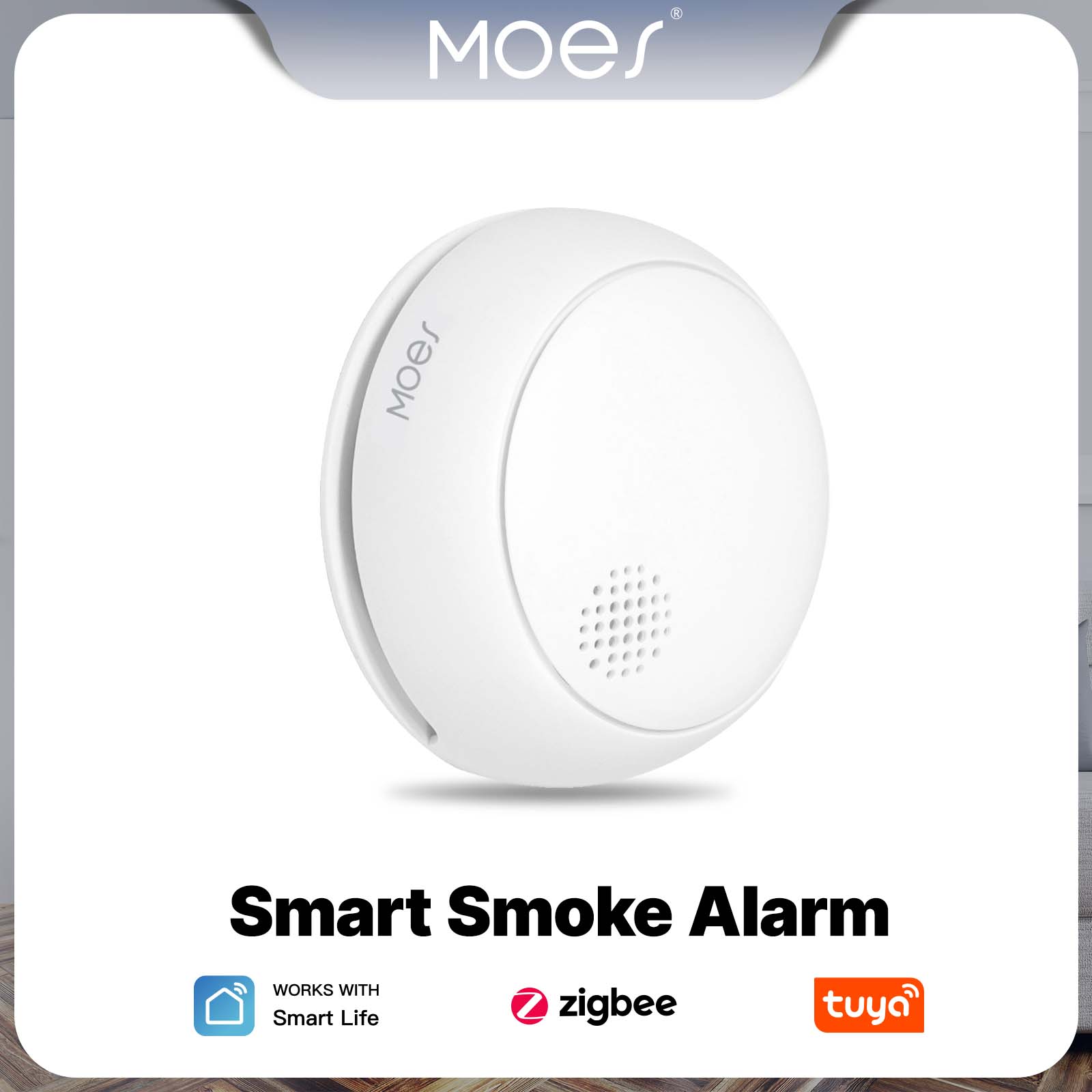 MOES ZigBee Smart Smoke Alarm  - مراجعة Smart Smoke Detector وسعره