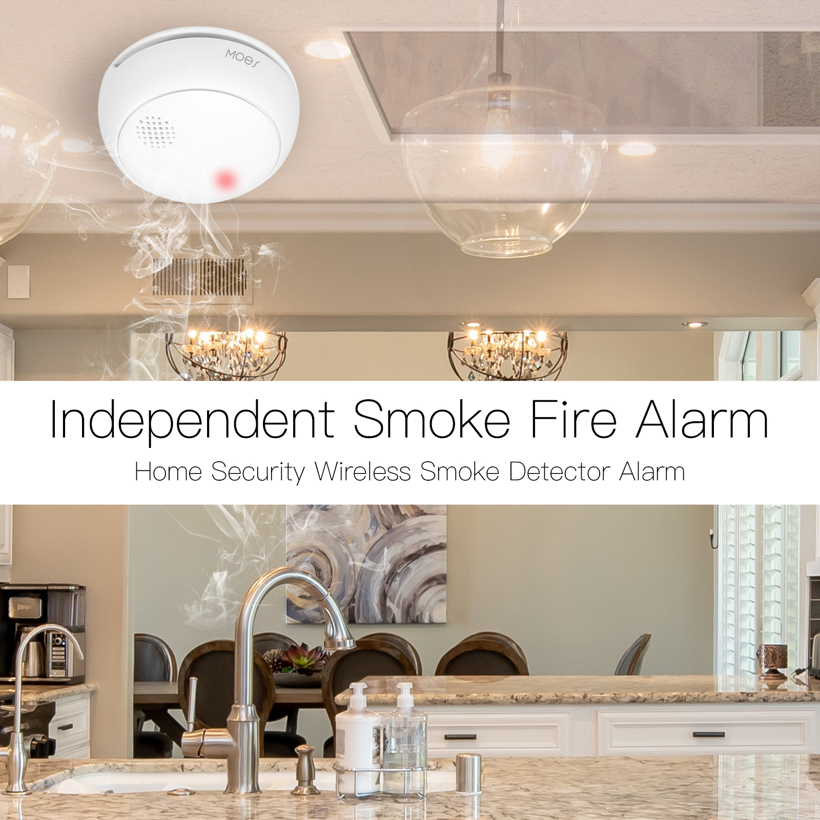 MOES ZigBee Smart Smoke Alarm  - مراجعة Smart Smoke Detector وسعره